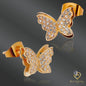 925 Sterling Silver CZ Butterfly Stud Earrings – Feminine & Sparkling Style