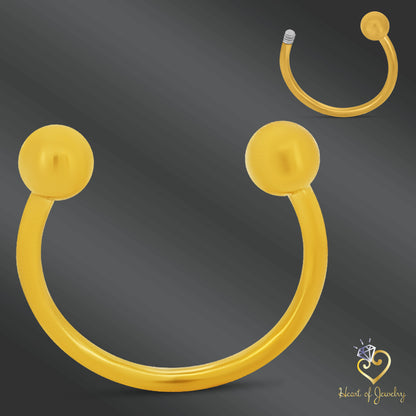 316L Surgical Steel Plain 3mm Screw Ball Horseshoe