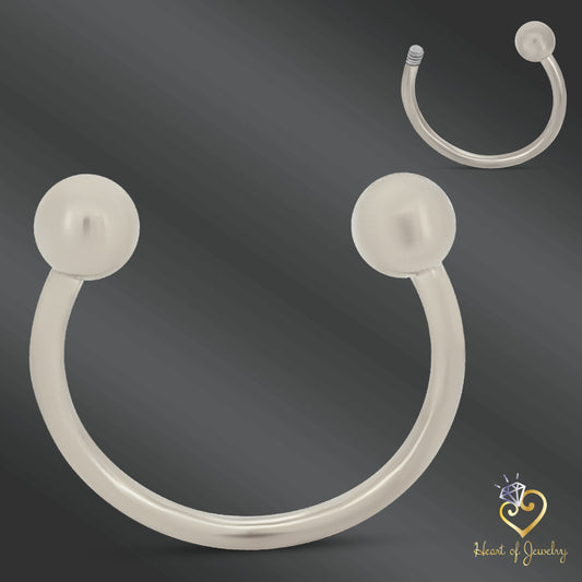 316L Surgical Steel Plain 3mm Screw Ball Horseshoe