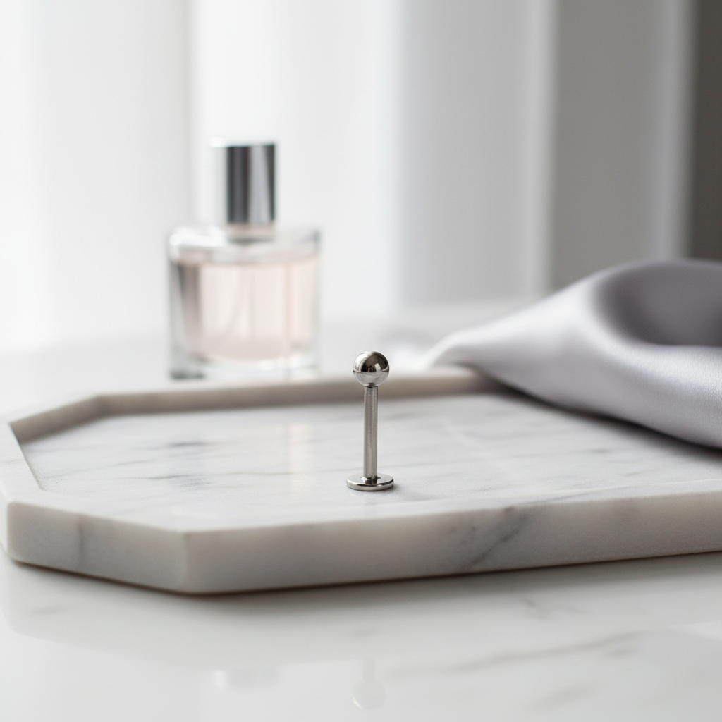 316L Surgical Steel Plain 3mm Screw Ball Labret-Monroe