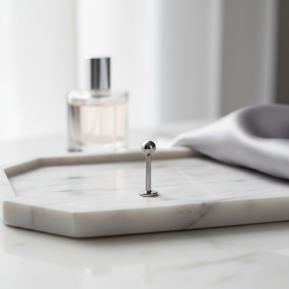 316L Surgical Steel Plain 3mm Screw Ball Labret-Monroe