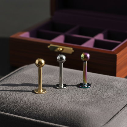 316L Surgical Steel Plain 3mm Screw Ball Labret-Monroe