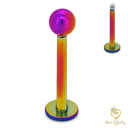 316L Surgical Steel Plain 3mm Screw Ball Labret-Monroe