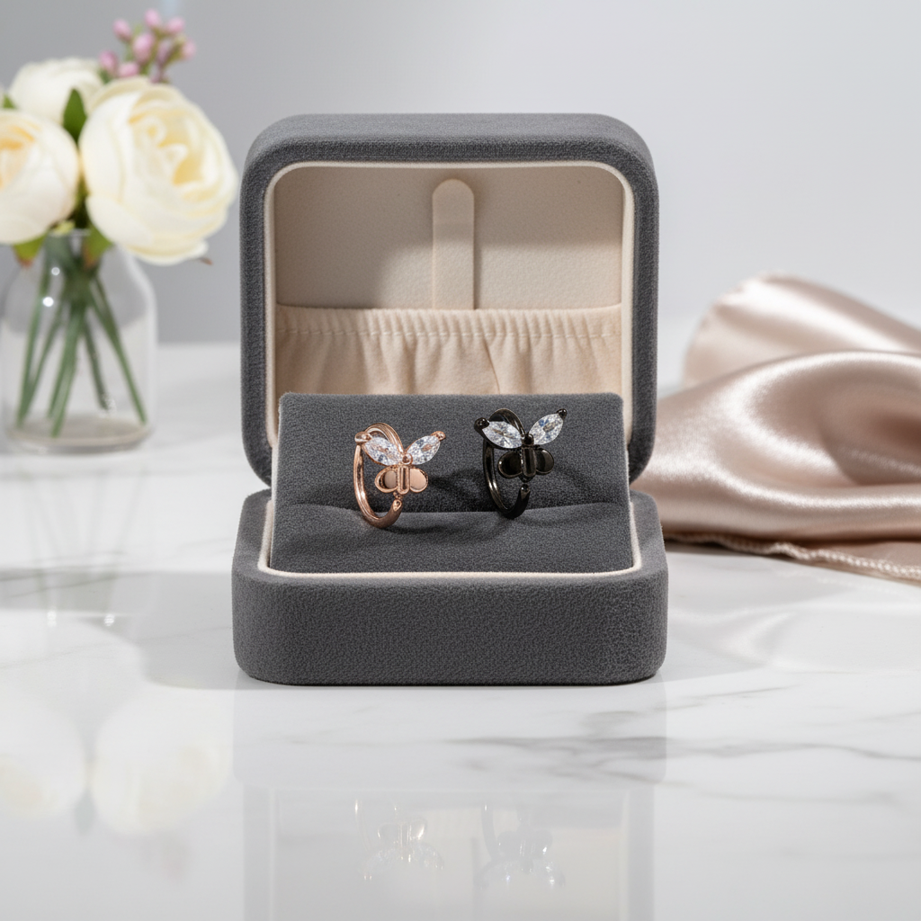 Brass Butterfly Hoops Piercing - Nose Hoop 18g Thickness