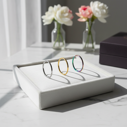 316L Surgical Steel Plain Seamless Nose Hoop Twist to Open 21g Thickness