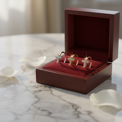 Cross Prong Set, 20g Thickness 8mm Inside Diameter Bendable Hoops Piercing Surgical Steel