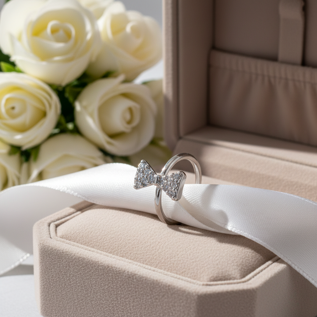 CZ Paved Bow Tie Bendable Nose, Cartilage Hoop Rings