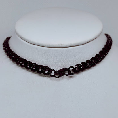 Bold Black Miami Cuban Chain – 7mm Stainless Steel Statement Necklace