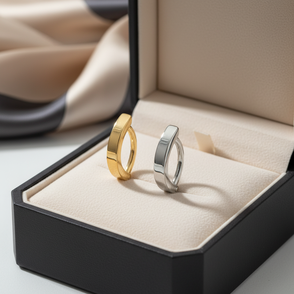 High Quality Precision All 316L  Surgical Steel Hinged Belly Button Ring 14g - 10mm