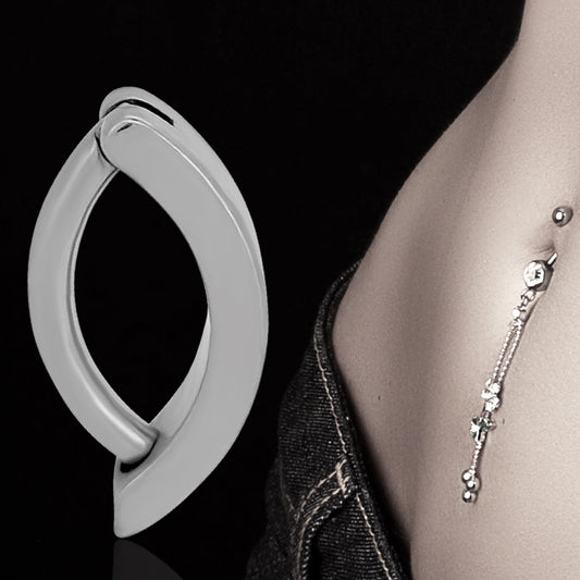 High Quality Precision All 316L  Surgical Steel Hinged Belly Button Ring 14g - 10mm