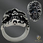 Skull with Skull Bandana Stainless Steel Casting Rings