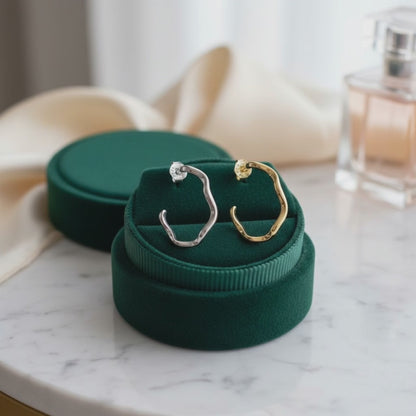 925 Silver Statement Hoops – Geometric Irregular Style for Contemporary Flair